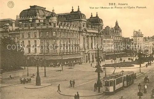 AK / Ansichtskarte Anvers_Antwerpen Vue sur lAvenue de France et lOpera Flamand Anvers Antwerpen