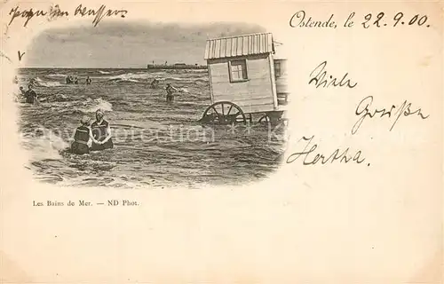 AK / Ansichtskarte Ostende_Oostende Les Bains de Mer 
