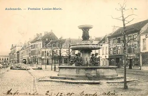 AK / Ansichtskarte Audenarde Fontaine Louise Marie Audenarde