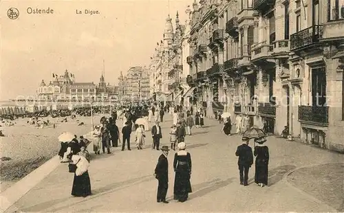 AK / Ansichtskarte Ostende_Oostende La Digue et la plage 
