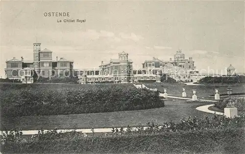 AK / Ansichtskarte Ostende_Oostende Chalet Royal et jardin 