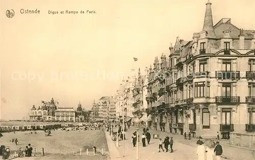 AK / Ansichtskarte Ostende_Oostende La Digue et Rampe de Paris Plage 
