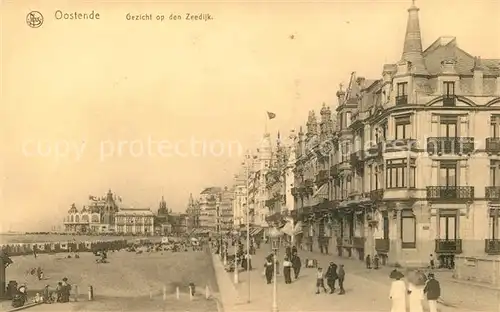 AK / Ansichtskarte Oostende_Ostende Gezicht op den Zeedijk La Digue et la plage 