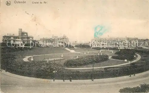 AK / Ansichtskarte Ostende_Oostende Chalet du Roi et jardin 