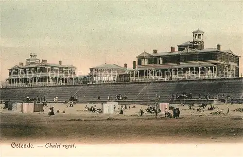 AK / Ansichtskarte Ostende_Oostende La Plage et Chalet Royal 