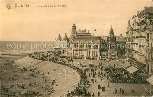 AK / Ansichtskarte Ostende_Oostende De Zeedijk en de Kursaal La Digue et le Kursaal Plage 