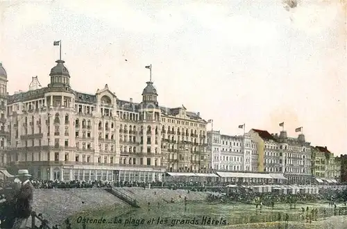 AK / Ansichtskarte Ostende_Oostende La Plage et les Grands Hotels 