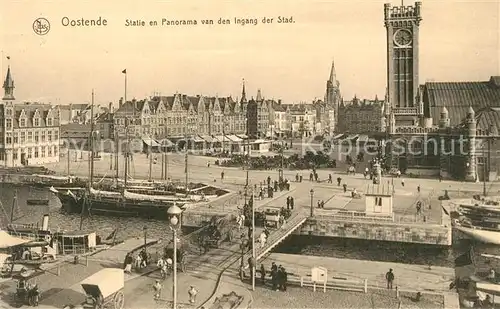 AK / Ansichtskarte Oostende_Ostende Statie Ingang der Stad Station Centrale Entree de la ville 