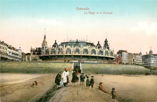AK / Ansichtskarte Ostende_Oostende La Plage et le Kursaal 