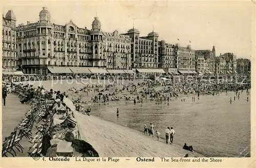 AK / Ansichtskarte Ostende_Oostende La Digue et la Plage 