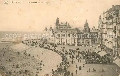 AK / Ansichtskarte Oostende_Ostende De Kursaal en de Zeedijk La Digue et la plage 