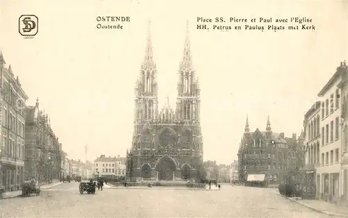 AK / Ansichtskarte Ostende_Oostende Place SS Pierre et Pauls avec l Eglise 