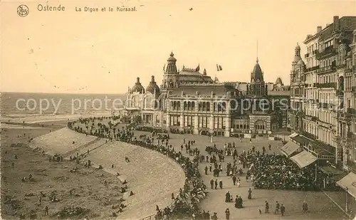 AK / Ansichtskarte Ostende_Oostende La Digue et le Kursaal 