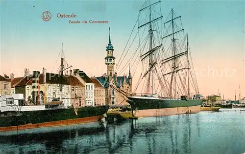 AK / Ansichtskarte Ostende_Oostende Bassin du Commerce Voilier Serie 28 No. 6 