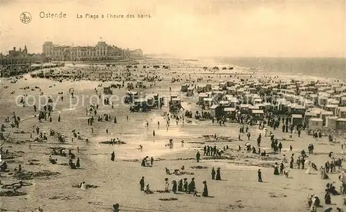 AK / Ansichtskarte Ostende_Oostende La Plage a l heure des bains 