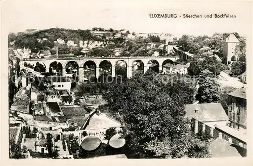 AK / Ansichtskarte Luxembourg_Luxemburg Stierchen und Bockfelsen Viadukt Luxembourg Luxemburg