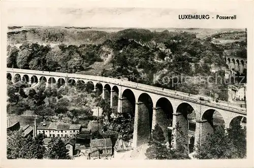 AK / Ansichtskarte Luxembourg_Luxemburg Passerell Fliegeraufnahme Viadukt Luxembourg Luxemburg