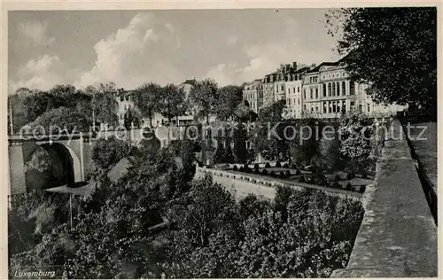 AK / Ansichtskarte Luxembourg_Luxemburg Montereyalleee Paradeplatz Buerobedard Nik. Kraus Luxembourg Luxemburg