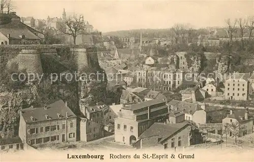 AK / Ansichtskarte Luxembourg_Luxemburg Rochers du St. Esprit und Grund Luxembourg Luxemburg