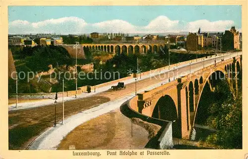 AK / Ansichtskarte Luxembourg_Luxemburg Pont Adolphe et Passerelle Luxembourg Luxemburg