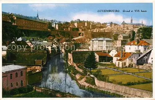 AK / Ansichtskarte Luxembourg_Luxemburg Grund et Ville haute Luxembourg Luxemburg