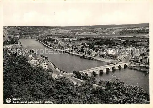 AK / Ansichtskarte Namur_Wallonie La Meuse et panorama de Jambes Namur Wallonie