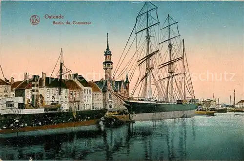AK / Ansichtskarte Ostende_Oostende Bassin du Commerce Bateaux 