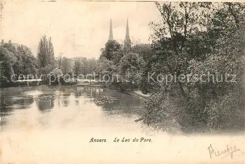 AK / Ansichtskarte Anvers_Antwerpen Lac du Parc Anvers Antwerpen