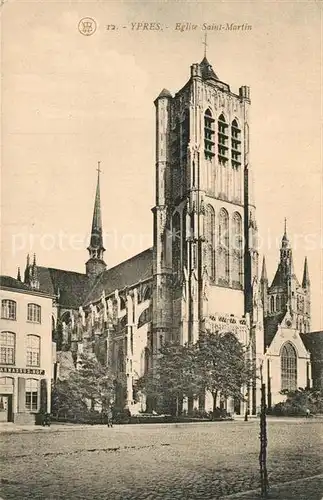 AK / Ansichtskarte Ypres_Ypern_West_Vlaanderen Eglise Saint Martin Ypres_Ypern