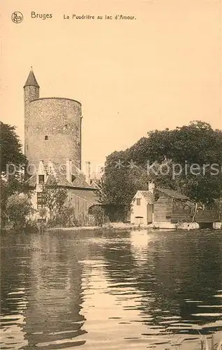 AK / Ansichtskarte Bruges_Flandre la Poudriere au Lac d Amour Serie 12 No. 93 Bruges_Flandre