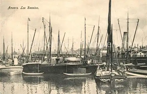 AK / Ansichtskarte Anvers_Antwerpen Les Bassins Port Bateaux Anvers Antwerpen