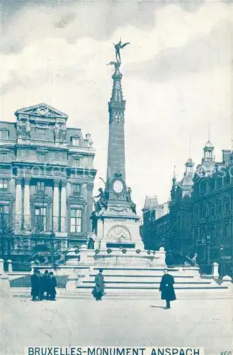 AK / Ansichtskarte Bruxelles_Bruessel Place de Brouckere Monument Anspach Bruxelles_Bruessel