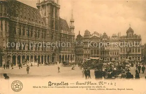 AK / Ansichtskarte Bruxelles_Bruessel Grand  Place Hotel de Ville Maisons Corporatives Bruxelles_Bruessel