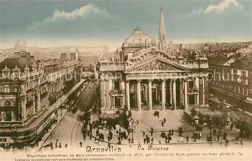 AK / Ansichtskarte Bruxelles_Bruessel La Bourse Boerse Bruxelles_Bruessel