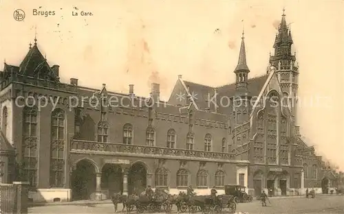 AK / Ansichtskarte Bruges_Flandre La Gare Bahnhof Bruges_Flandre
