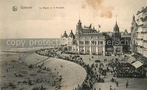 AK / Ansichtskarte Ostende_Oostende La Digue et le Kursaal 
