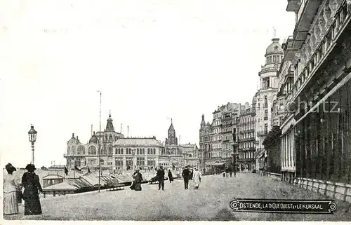 AK / Ansichtskarte Ostende_Oostende La Digue Ouest et le Kursaal 