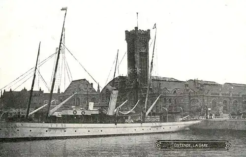 AK / Ansichtskarte Ostende_Oostende La Gare Bateau 