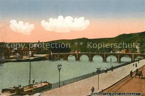 AK / Ansichtskarte Namur_Wallonie Le Pont de Jambes Soldatenbriefstempel Namur Wallonie