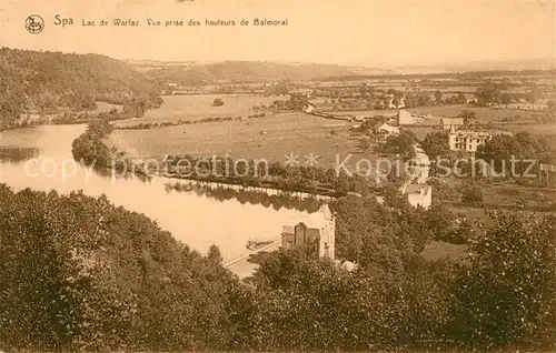 AK / Ansichtskarte Spa_Liege Lac de Warfaz vue prise des hauteurs de Balmoral Spa_Liege