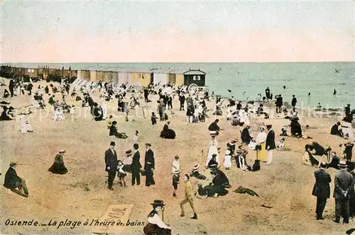AK / Ansichtskarte Ostende_Oostende La Plage a l heure des bains 