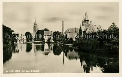 AK / Ansichtskarte Bruges_Flandre Lac d amour Bruges_Flandre