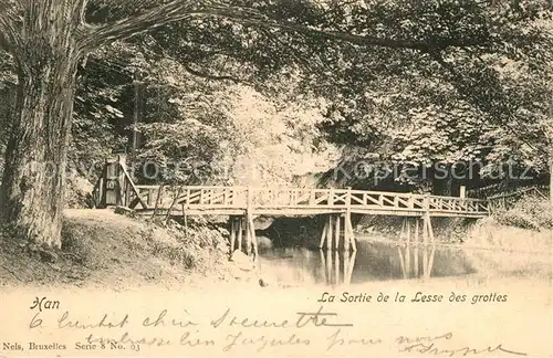AK / Ansichtskarte Han sur Lesse La Sortie de la Lesse des grottes Han sur Lesse