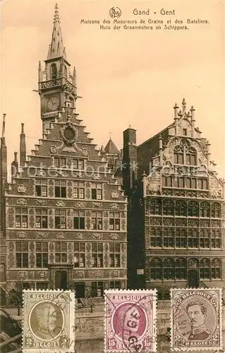 AK / Ansichtskarte Gand_Belgien Maisons des Mesureurs de Grains et des Bateliers Gand Belgien