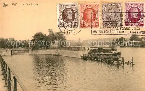 AK / Ansichtskarte Liege_Luettich Le Petit Paradis Bateau Liege Luettich