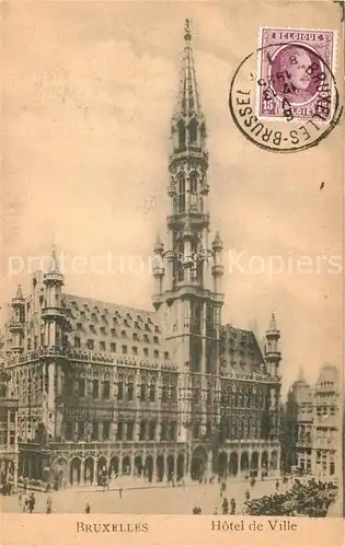 AK / Ansichtskarte Bruxelles_Bruessel Hotel de Ville Bruxelles_Bruessel