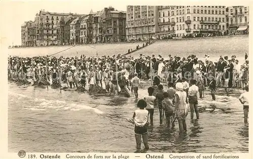 AK / Ansichtskarte Ostende_Oostende Concours de forts sur la plage 