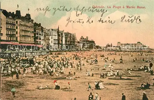 AK / Ansichtskarte Ostende_Oostende La Plage a maree basse 