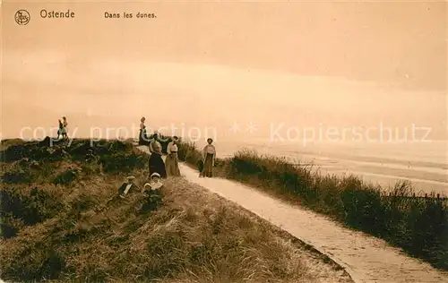 AK / Ansichtskarte Ostende_Oostende Dans les dunes Serie Ostende No. 60 