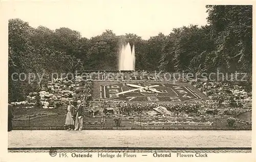 AK / Ansichtskarte Ostende_Oostende Horloge des Fleurs Blumenuhr 